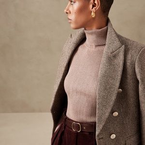 Banana Republic | Sweaters | Banana Republic Mitico Turtleneck Sweater In  Heather Taupe Size Large | Poshmark